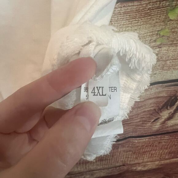 Boutique Fringe Short Sleeve Shirt Blouse Top 4XL Plus Boho Floral Cheetah Print - Picture 6 of 8